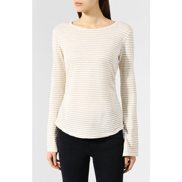 фото Лонгслив из смеси льна и хлопка frame denim