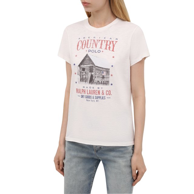 фото Хлопковая футболка polo ralph lauren