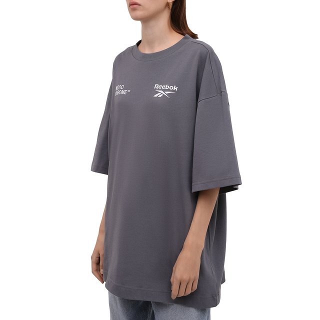 фото Хлопковая футболка reebok x monochrome