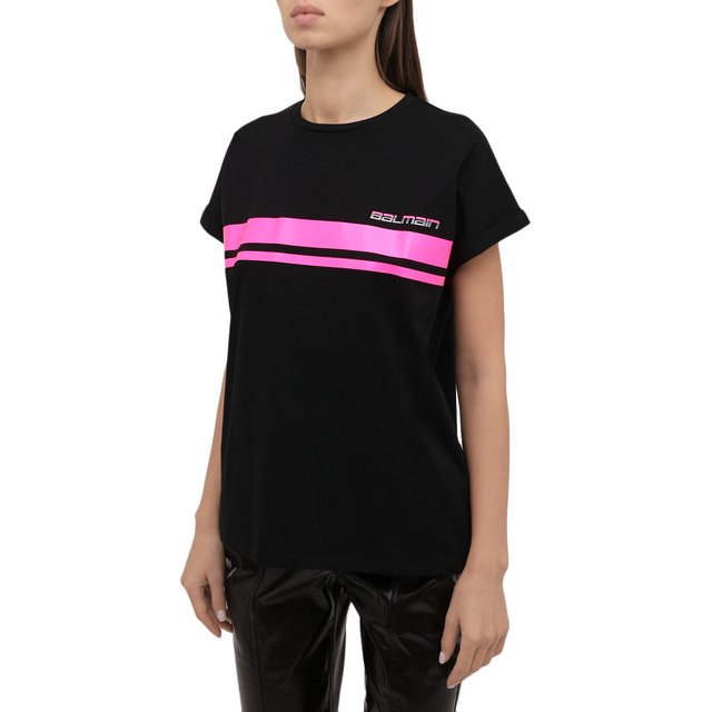 фото Хлопковая футболка balmain x rossignol balmain