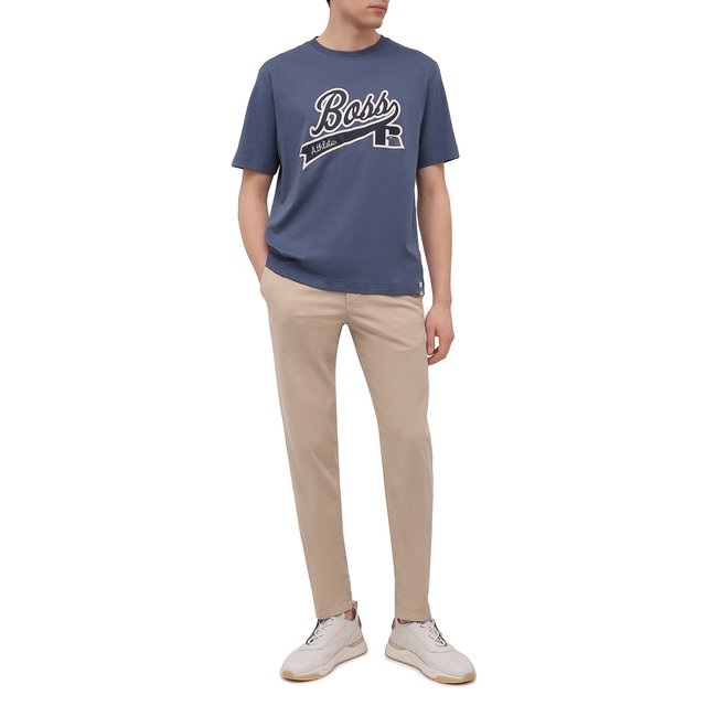 фото Хлопковая футболка boss x russell athletic boss