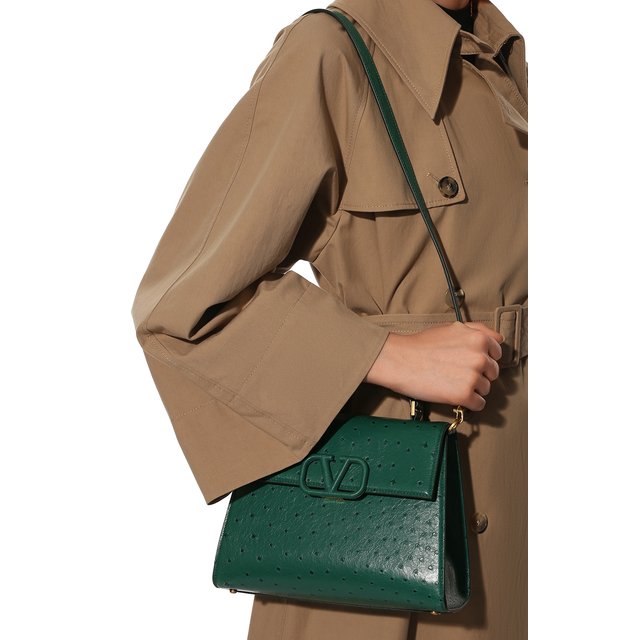 фото Сумка vsling medium из кожи страуса valentino