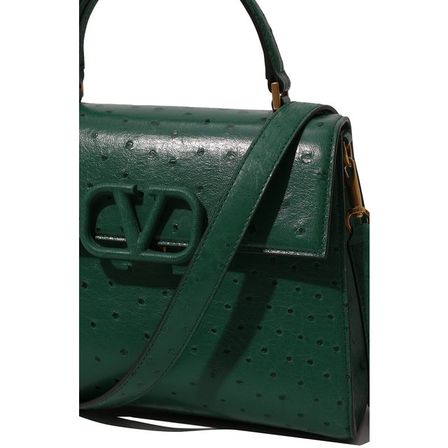 фото Сумка vsling medium из кожи страуса valentino