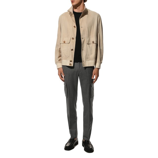 фото Шерстяные брюки-карго corneliani