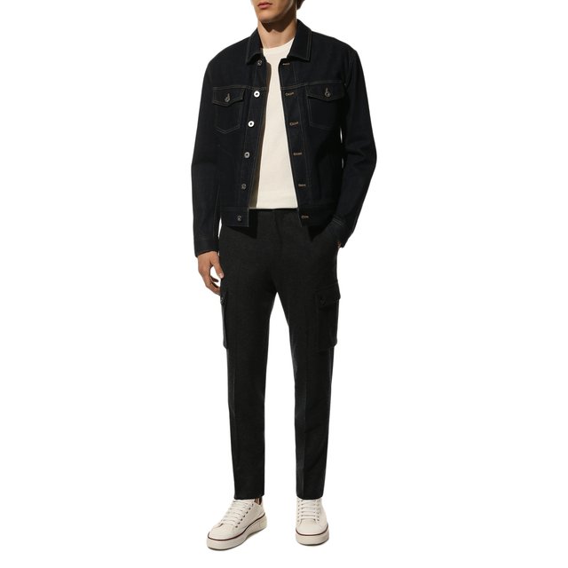 фото Шерстяные брюки-карго corneliani