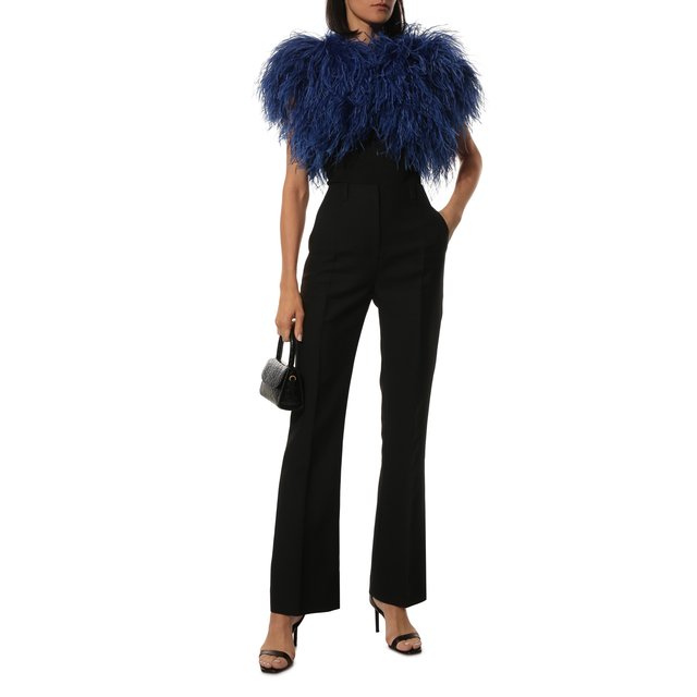 фото Жилет с отделкой перьями elie saab