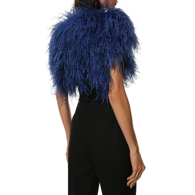 фото Жилет с отделкой перьями elie saab