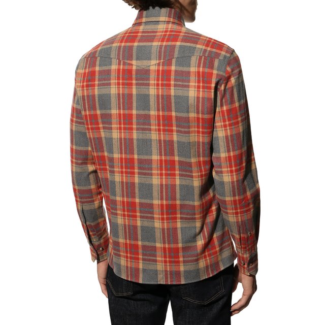 фото Хлопковая рубашка brunello cucinelli