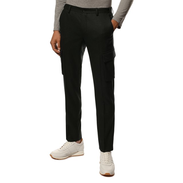 фото Шерстяные брюки-карго corneliani