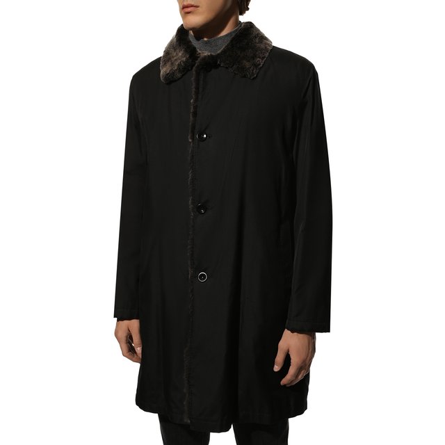 фото Пальто с меховой подкладкой kiton