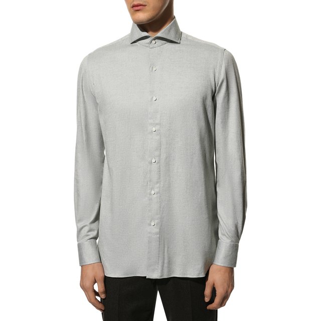 фото Хлопковая рубашка luigi borrelli