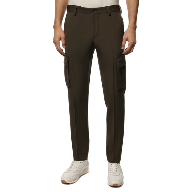 фото Шерстяные брюки-карго corneliani