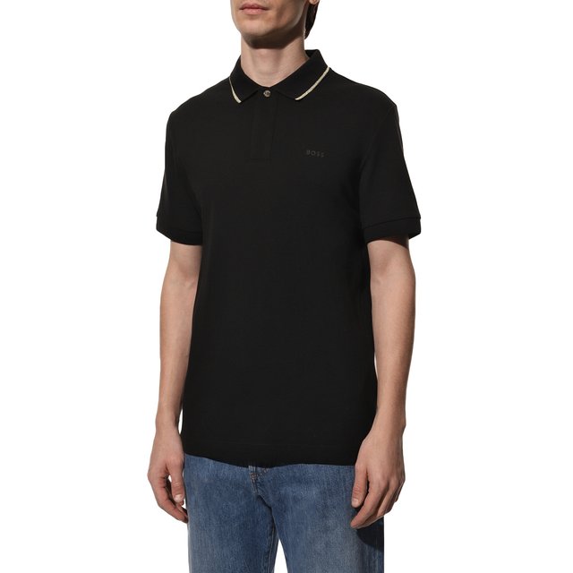 фото Хлопковое поло boss