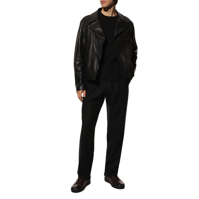 фото Кожаные кеды santoni