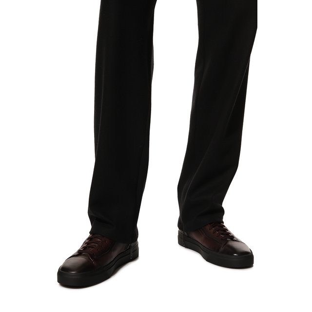 фото Кожаные кеды santoni