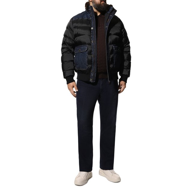 фото Пуховый бомбер с меховой отделкой fantoni-104sb moorer