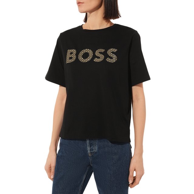 фото Хлопковая футболка boss