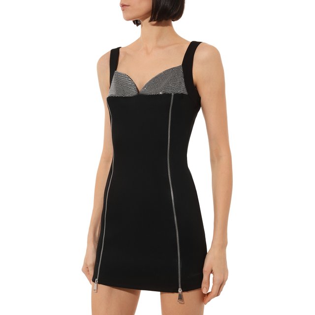 фото Хлопковое платье с отделкой стразами loulou