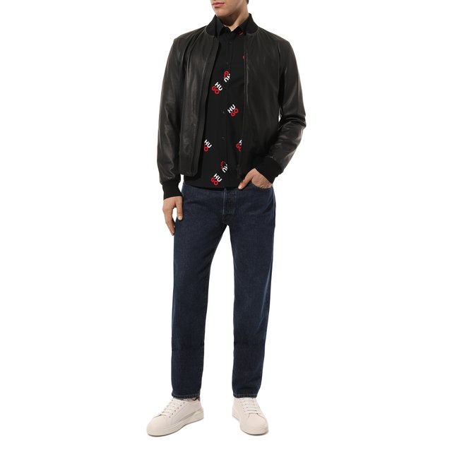 фото Хлопковая рубашка hugo