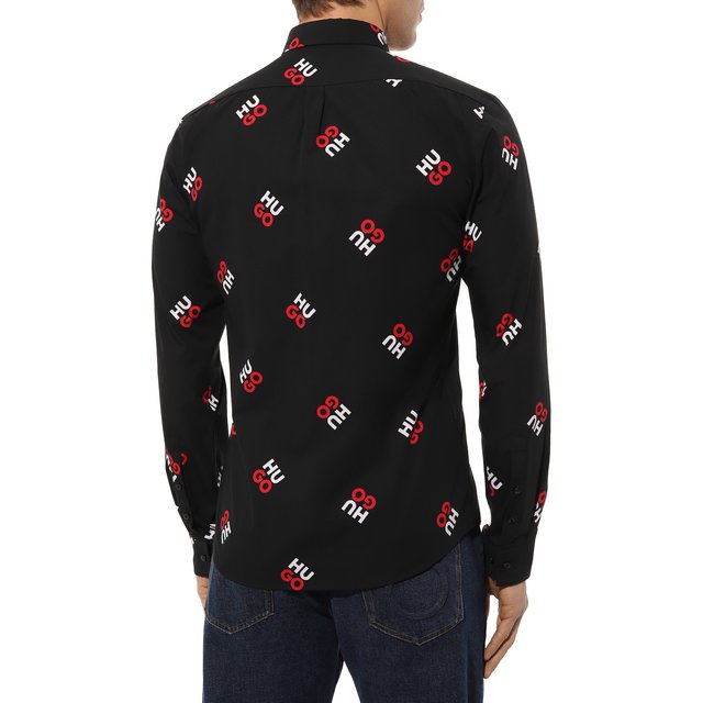 фото Хлопковая рубашка hugo