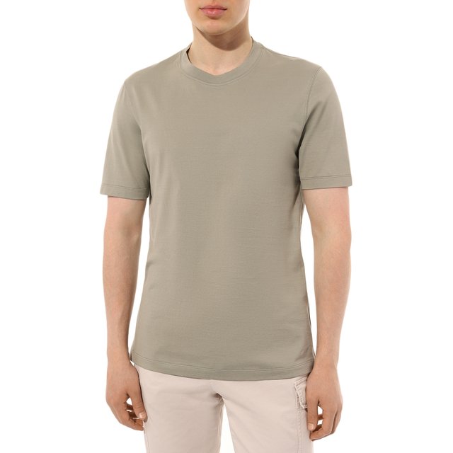 фото Хлопковая футболка brunello cucinelli