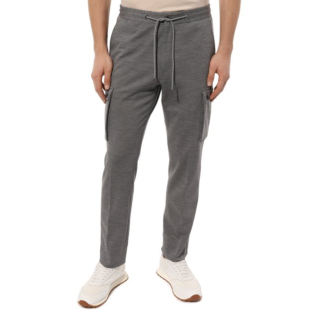 фото Брюки-карго из шерсти и хлопка corneliani