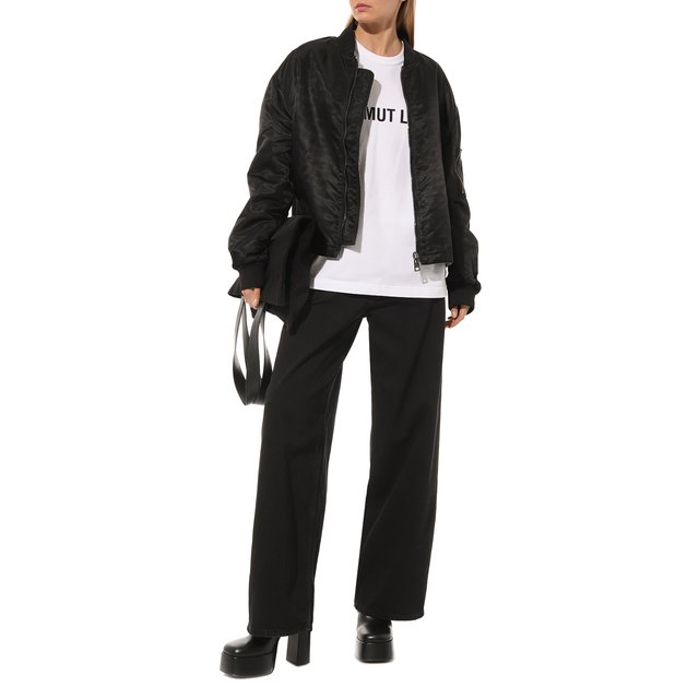 фото Хлопковая футболка helmut lang