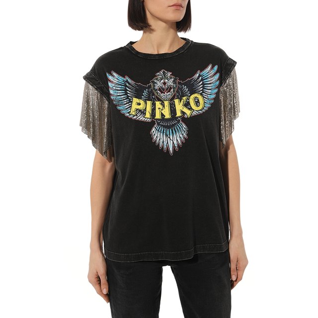 фото Хлопковая футболка pinko