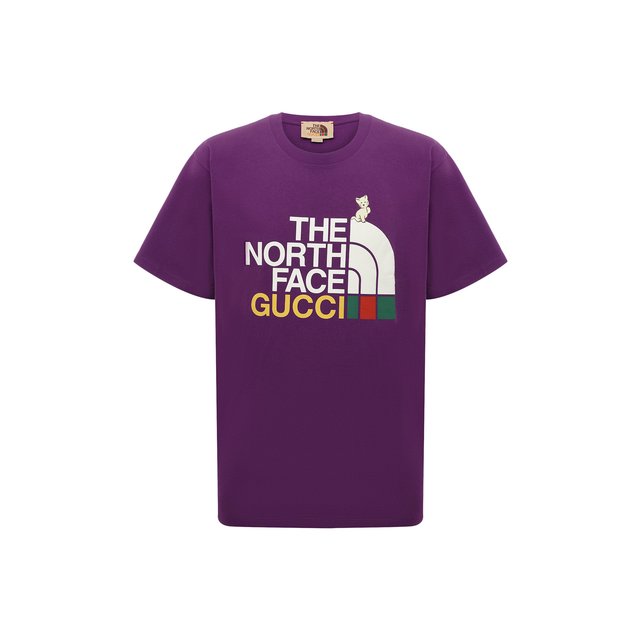 фото Хлопковая футболка the north face x gucci gucci
