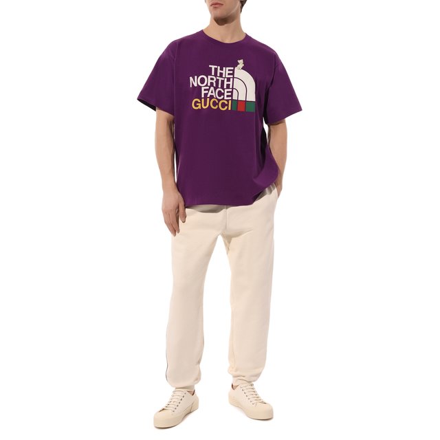 фото Хлопковая футболка the north face x gucci gucci