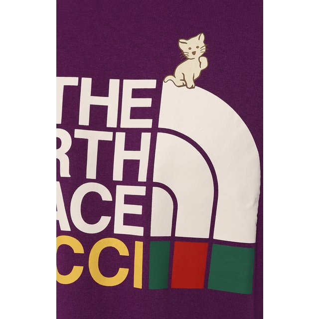 фото Хлопковая футболка the north face x gucci gucci