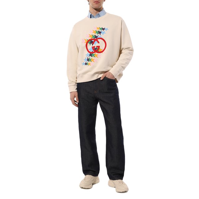 фото Кожаные кроссовки rhyton gucci