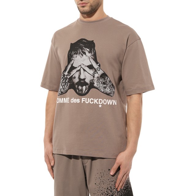 фото Хлопковая футболка comme des fuckdown