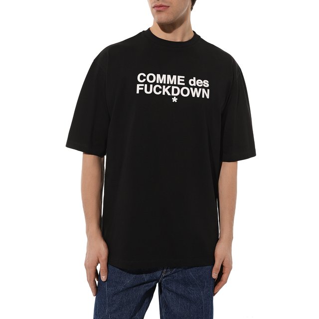 фото Хлопковая футболка comme des fuckdown