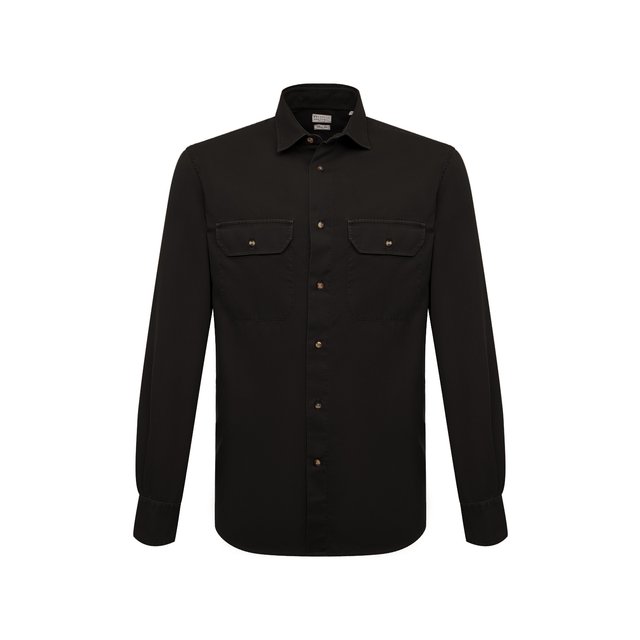 фото Хлопковая рубашка brunello cucinelli