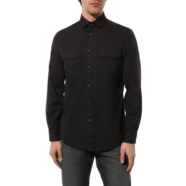 фото Хлопковая рубашка brunello cucinelli