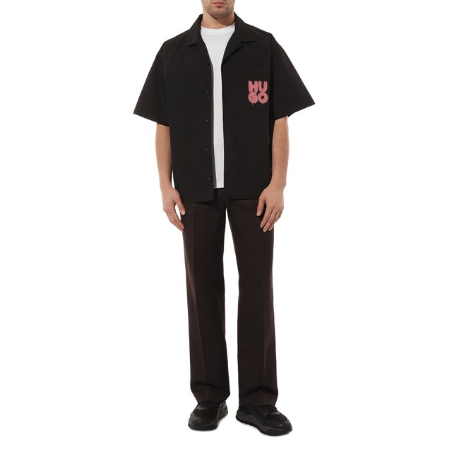 фото Хлопковая рубашка hugo