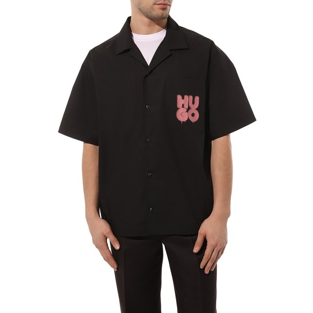 фото Хлопковая рубашка hugo