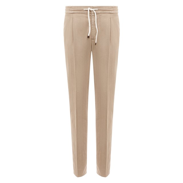 фото Брюки из хлопка и льна brunello cucinelli
