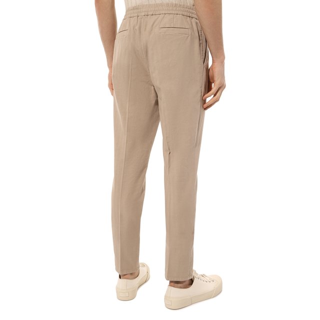 фото Брюки из хлопка и льна brunello cucinelli