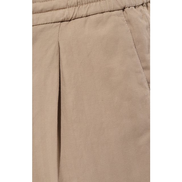 фото Брюки из хлопка и льна brunello cucinelli