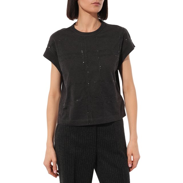 фото Хлопковая футболка brunello cucinelli