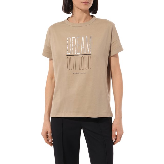 фото Хлопковая футболка brunello cucinelli