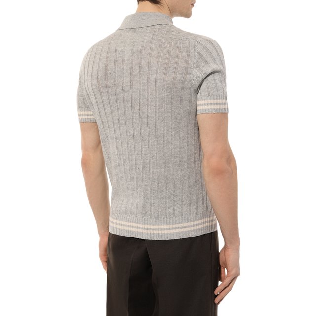 фото Поло изо льна и хлопка brunello cucinelli