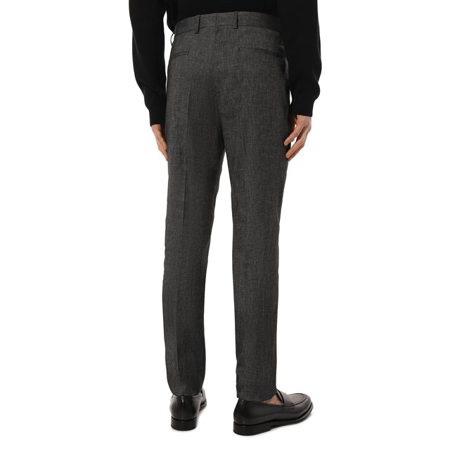 фото Брюки изо льна и хлопка brunello cucinelli