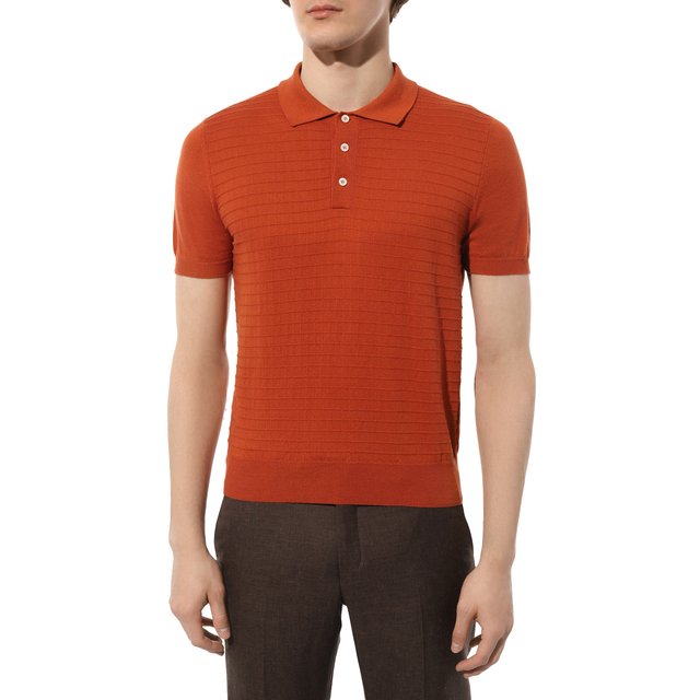 фото Поло из хлопка и шелка canali