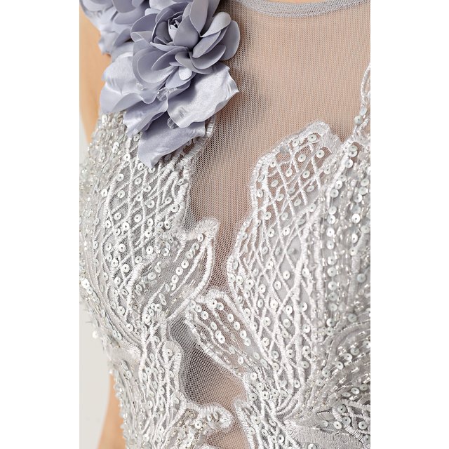 фото Приталенное платье-макси с вышивкой basix black label