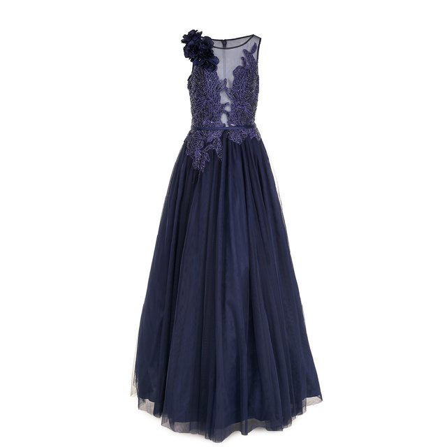 фото Приталенное платье-макси с вышивкой basix black label