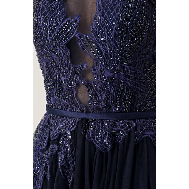 фото Приталенное платье-макси с вышивкой basix black label