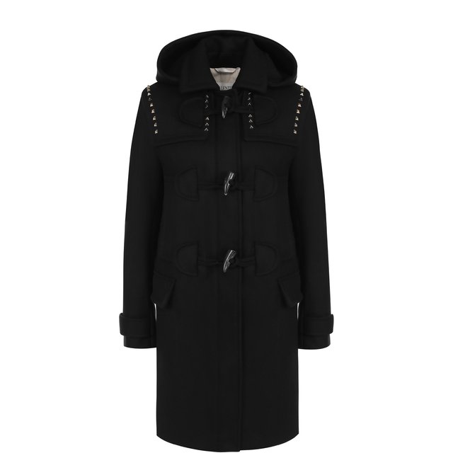 фото Шерстяное пальто-дафлкот с капюшоном valentino